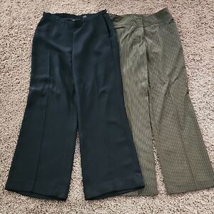 Elegant Black and Olive Women's Pants